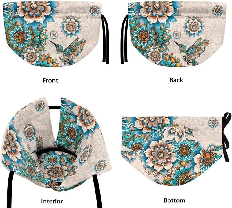 Mintulipy Tea Cosy Teapot Protective Cover Bohe Flower Hummingbirds Insulated Tea Kettle Dust Cover for Teapots Breakfast Pot Tabletop Kitchen Accessories Tea Pot Covers Only - Image 4